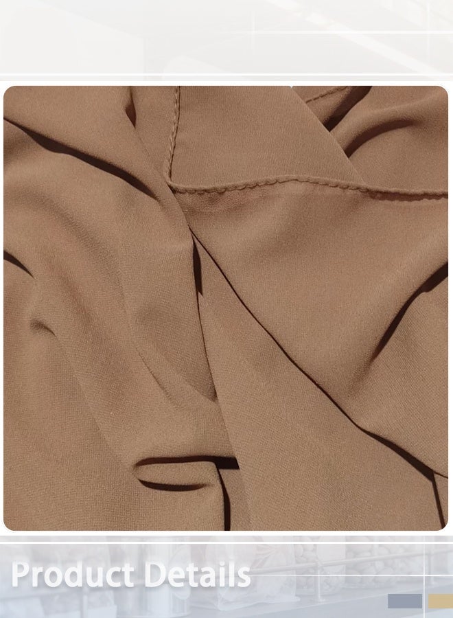 Maya Women's Chiffon Hijab – Coffee Brown – 175x70 cm – Lightweight, Non-Sheer & Easy to Style – Perfect with Abaya - Image 5